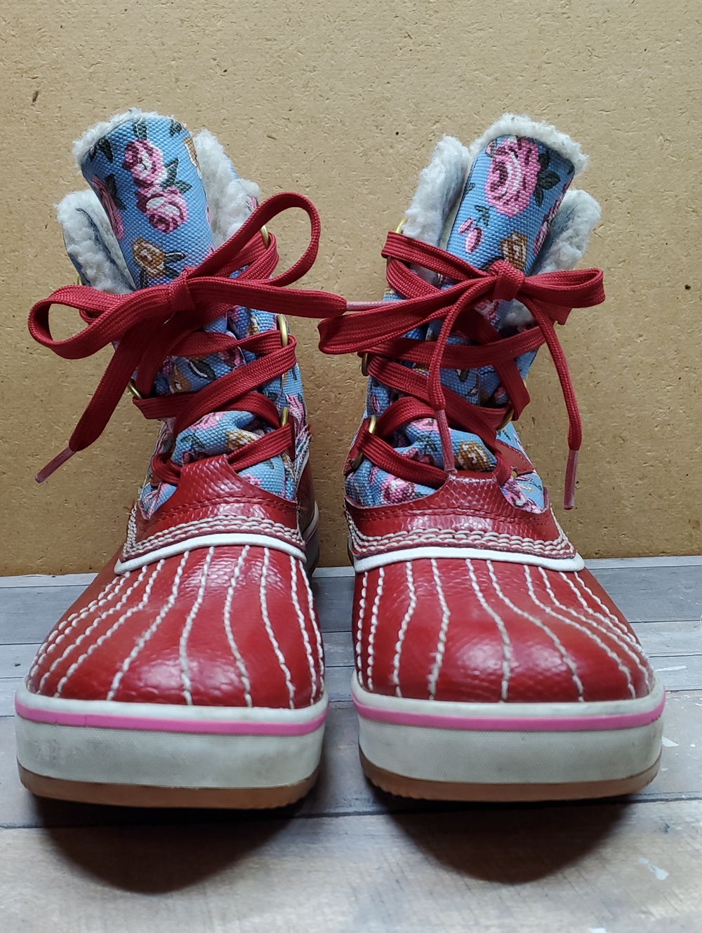 SOREL Women's Floral Winter Boots 1831-SWL Size 8/25 cm